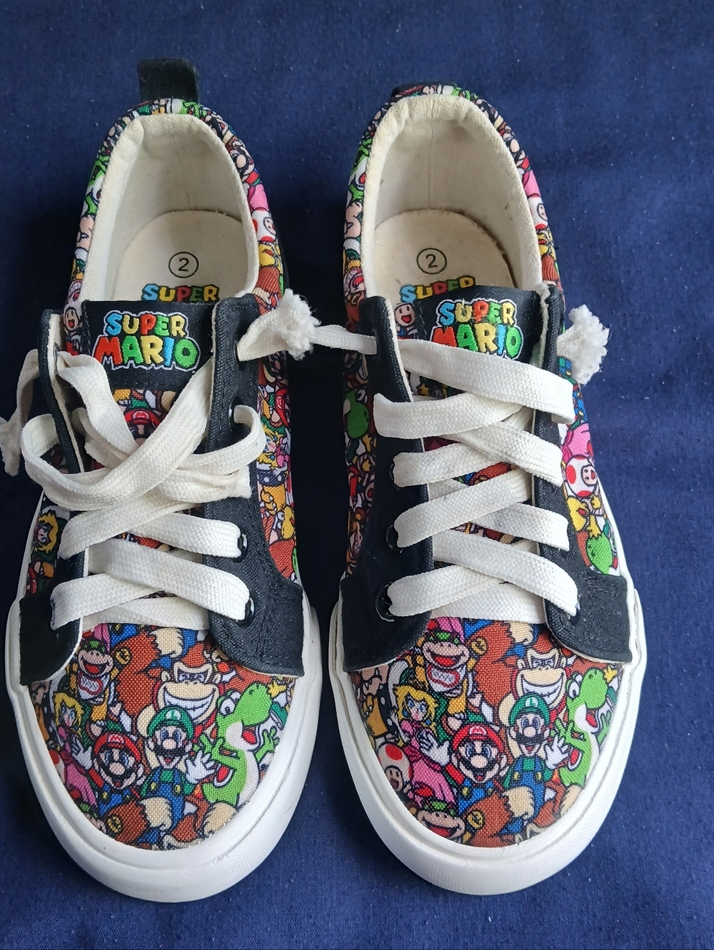 Nintendo Kids Super Mario Multicolor Lace-Up Sneakers